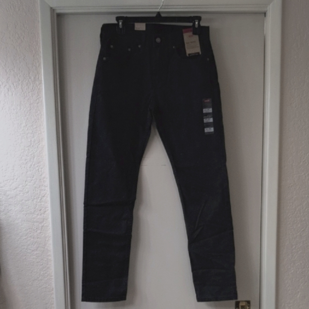 Levi's 502 Taper Stretch Men's Dark Grey Pants 28x32 98%Cotton